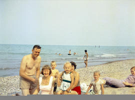 Families at the beach