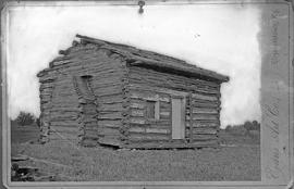 Negative of so called Lincoln log cabin taken at Hodgenville, KY by local photographer D. P, Busr...