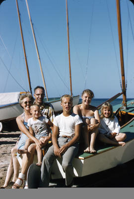 Hunt family on boat