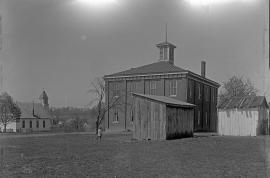 School house at Lincoln Center : rear view