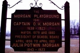 Morgan playground plaque