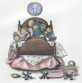 The Wonderful night : On the bed in the nursery
