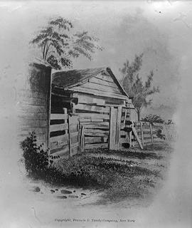Supposed birthplace of Lincoln - a cabin before reconstruction (MacCheney's Lincoln, p. 264); 191...