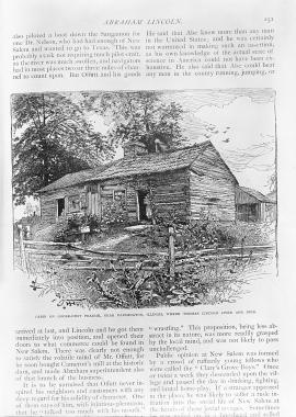 The Thomas Lincoln Cabin (on Goose Nest Prairie near Farmington, IL, where Thomas Lincoln lived a...