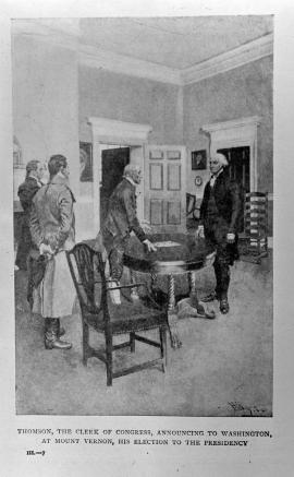 Thompson, the Clerk of Congress, notifying Washington of his election